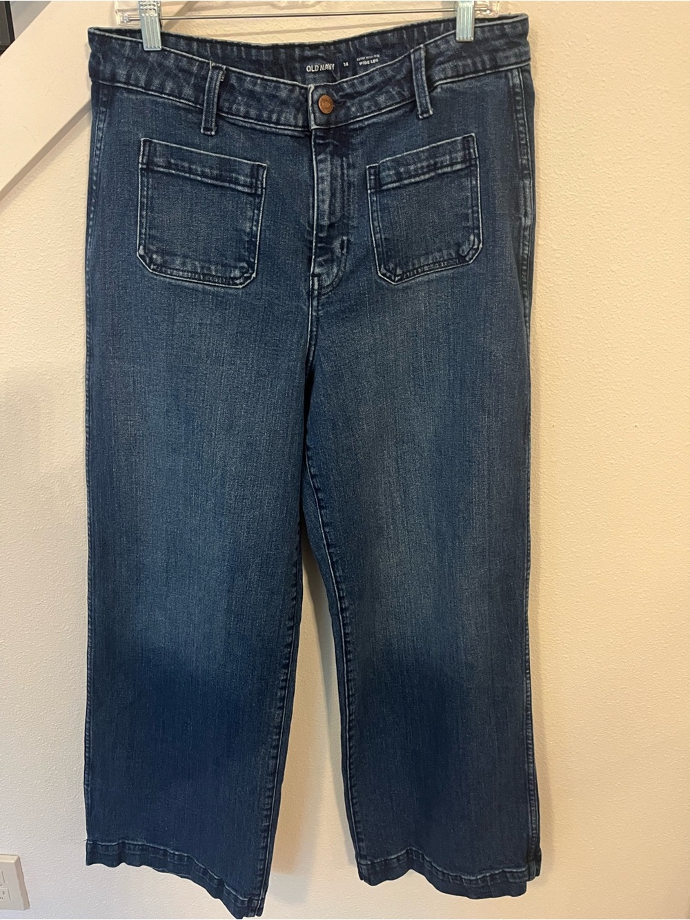 Old Navy Wide-Leg Jeans in Dark Indigo Blue